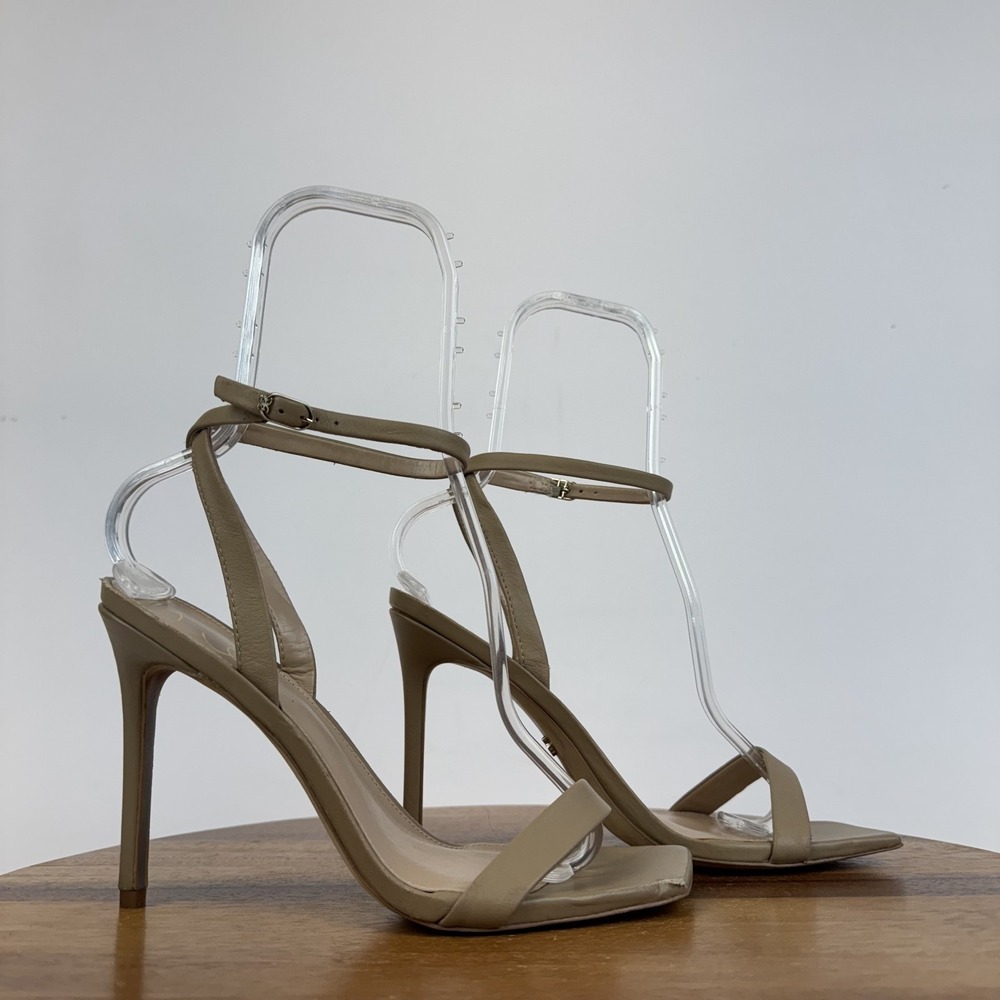 Womens‎ Sam Edelman Orchid Beige Leather Strappy Stiletto Sandals Heels Size 9 M